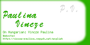 paulina vincze business card